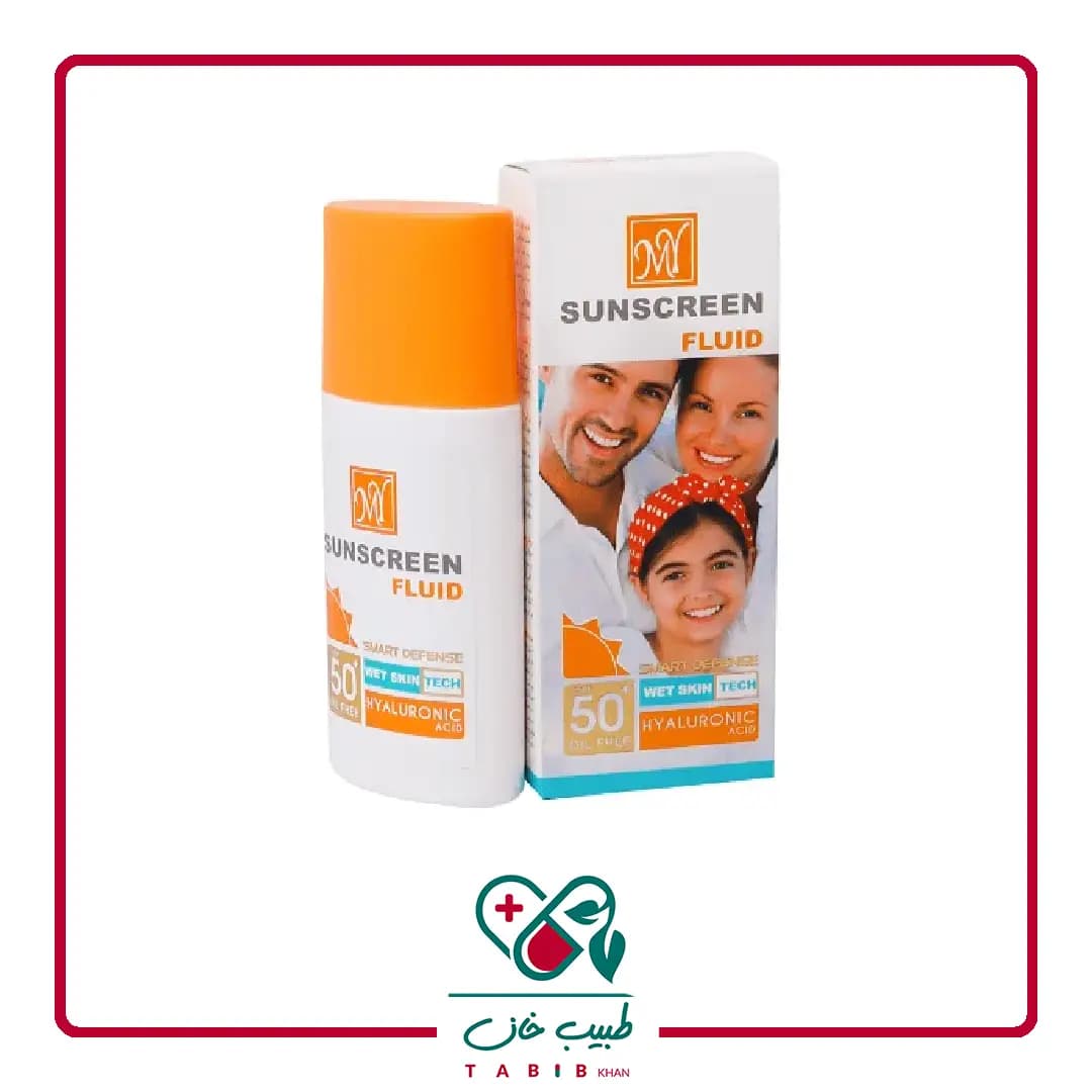 فلوئید ضد آفتاب SPF50 مای بی رنگ مدل هیالورونیک اسید حجم 50 میلی لیتر/My Sunscreen Cream SPF50 Fluid Hyaluronic Acid Colorless 50ml