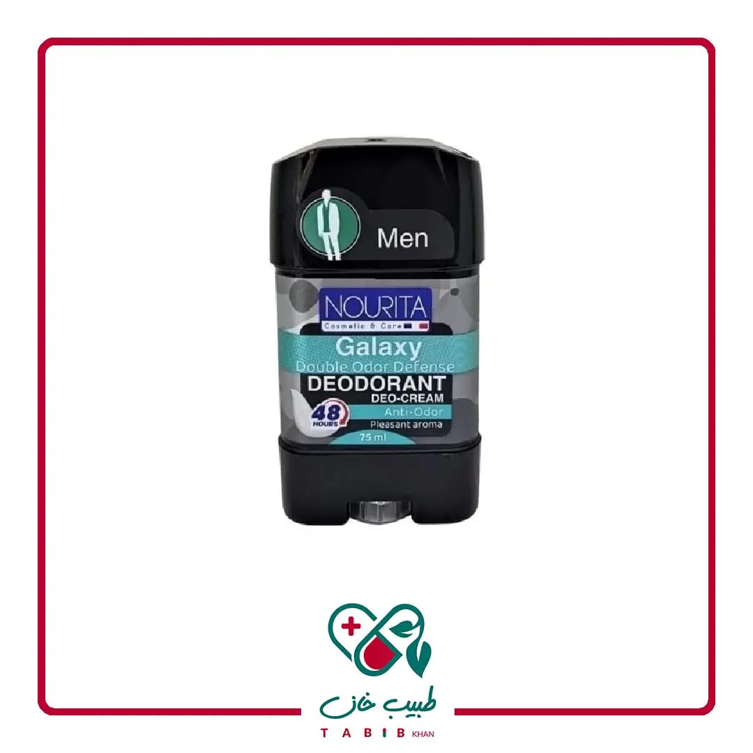 استیک کرمی خوشبو کننده بدن نوریتا مدل گلکسی مردانه 75میل/Galaxy Deodorant Deo Cream Nourita 75ml