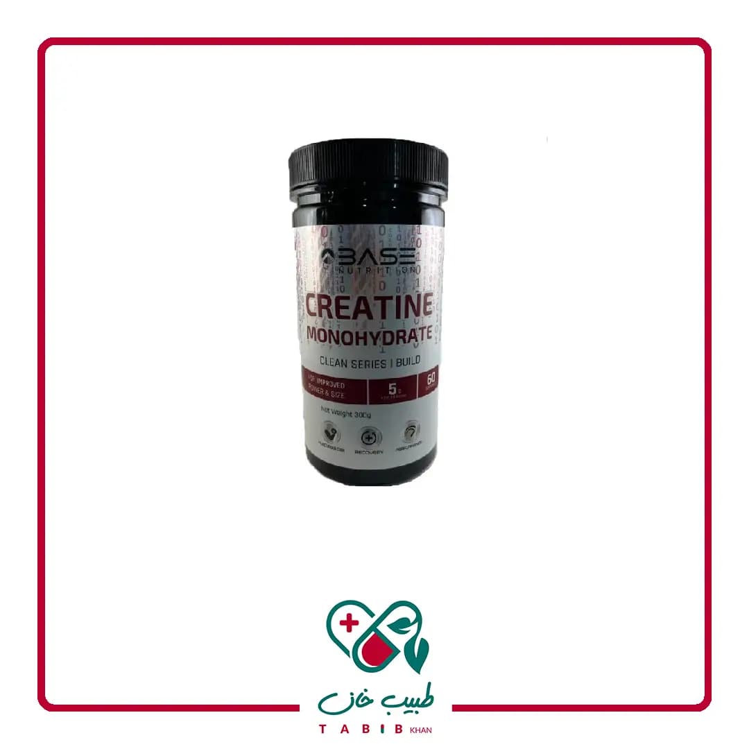 پودر کراتین مونوهیدرات بیس نوتریشن 300 گرم/Base Nutrition Creatine Monohydrate Powder 300 g