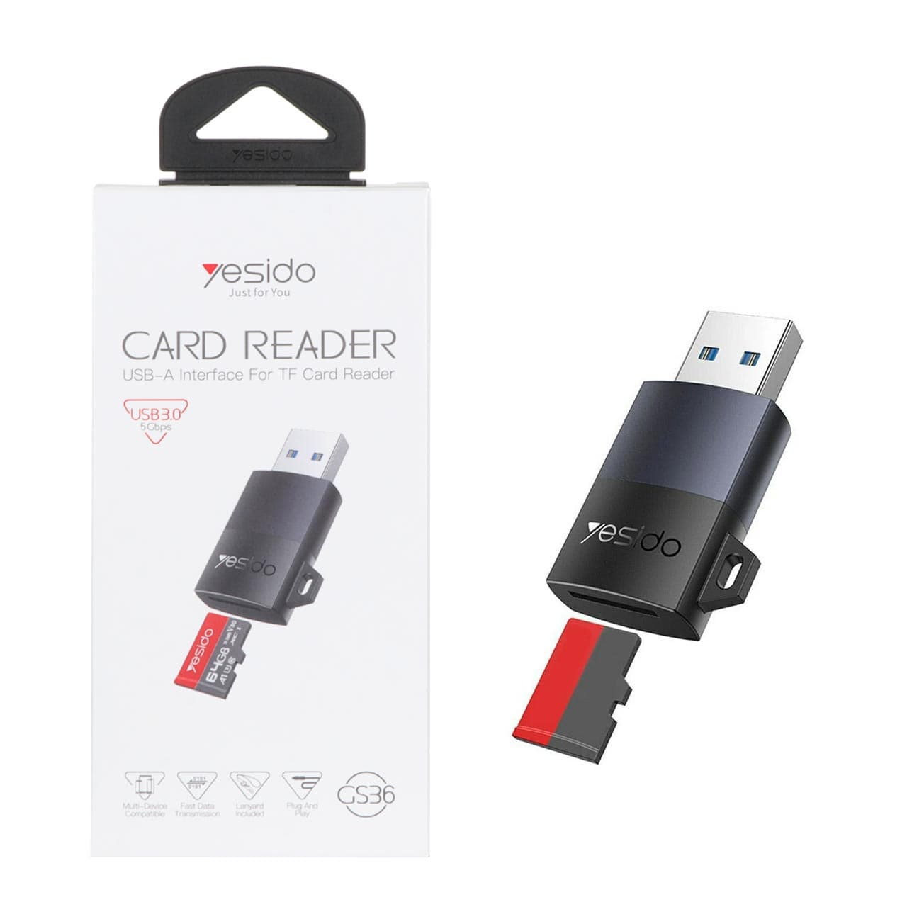 رم ریدر Yesido مدل GS36 USB3.0 TF Card Reader — تصویر ۲