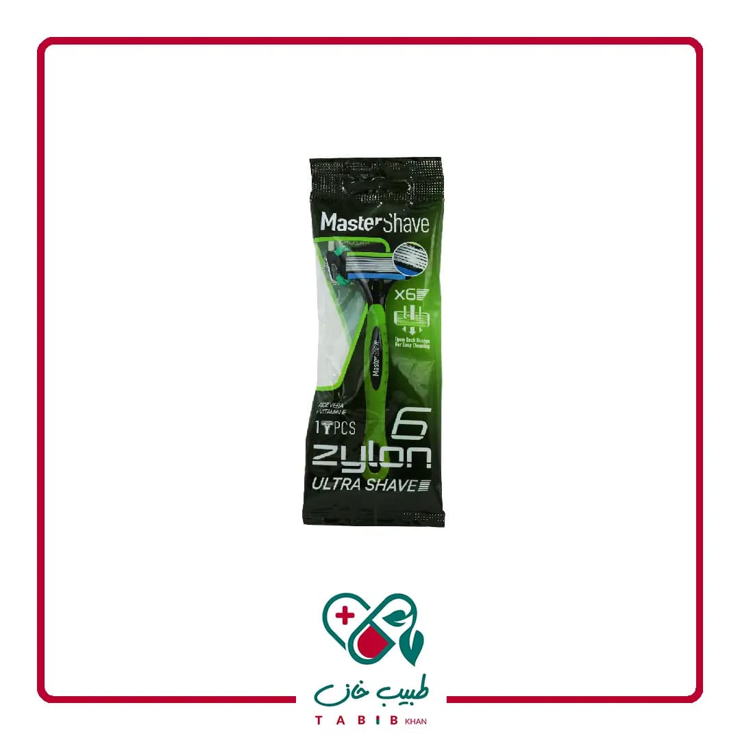 خودتراش مردانه 6 لبه مستر شیو مدل 6 زیلون/Master Shave Zylon 6 Blades — تصویر ۲