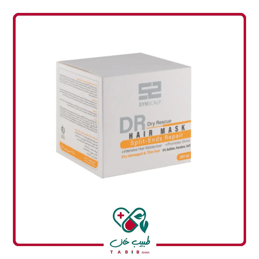 ماسک مو مناسب مو خشک و آسیب دیده حجم 380 میلی لیتر ساین اسکالپ با آبکشی/Synscalp Dry Hair Mask