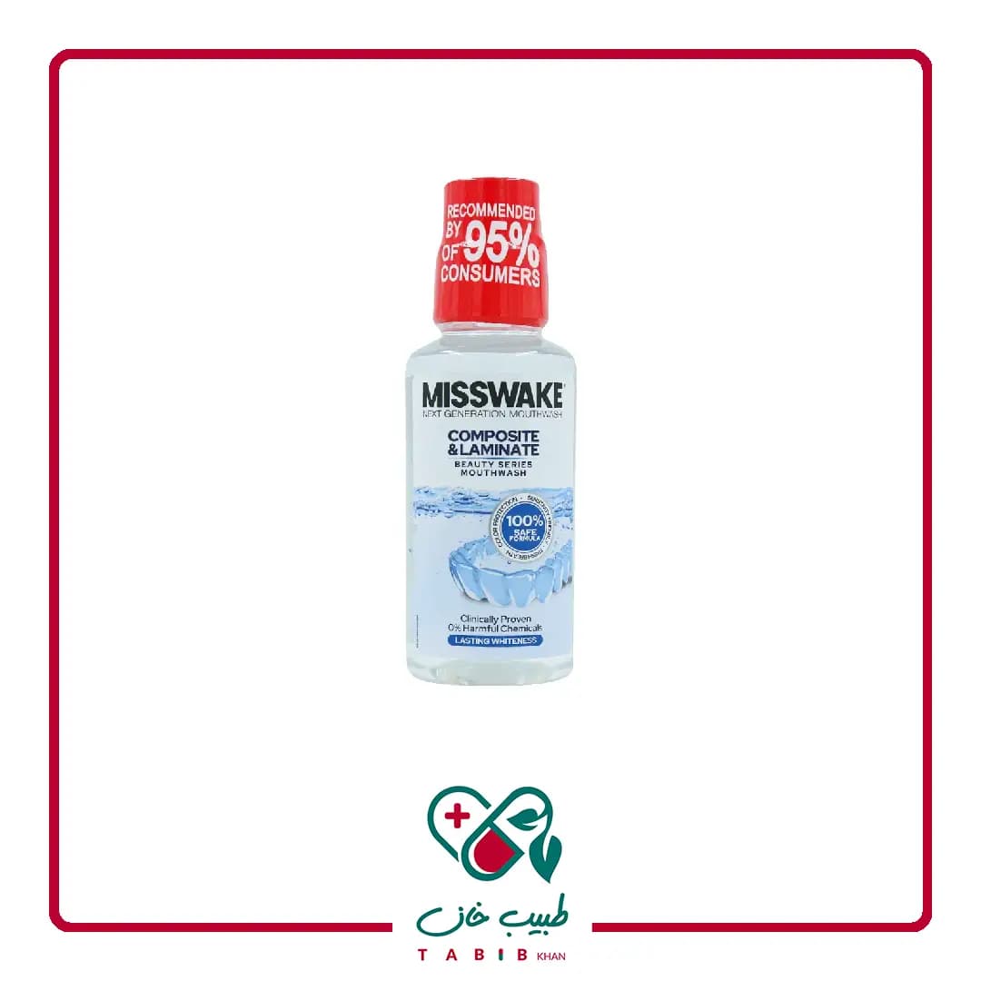 دهانشویه مخصوص دندان‌ های لمینت و کامپوزیت میسویک 400 میلی لیتر/Misswake Composite And Laminate Moutheash 400 ml