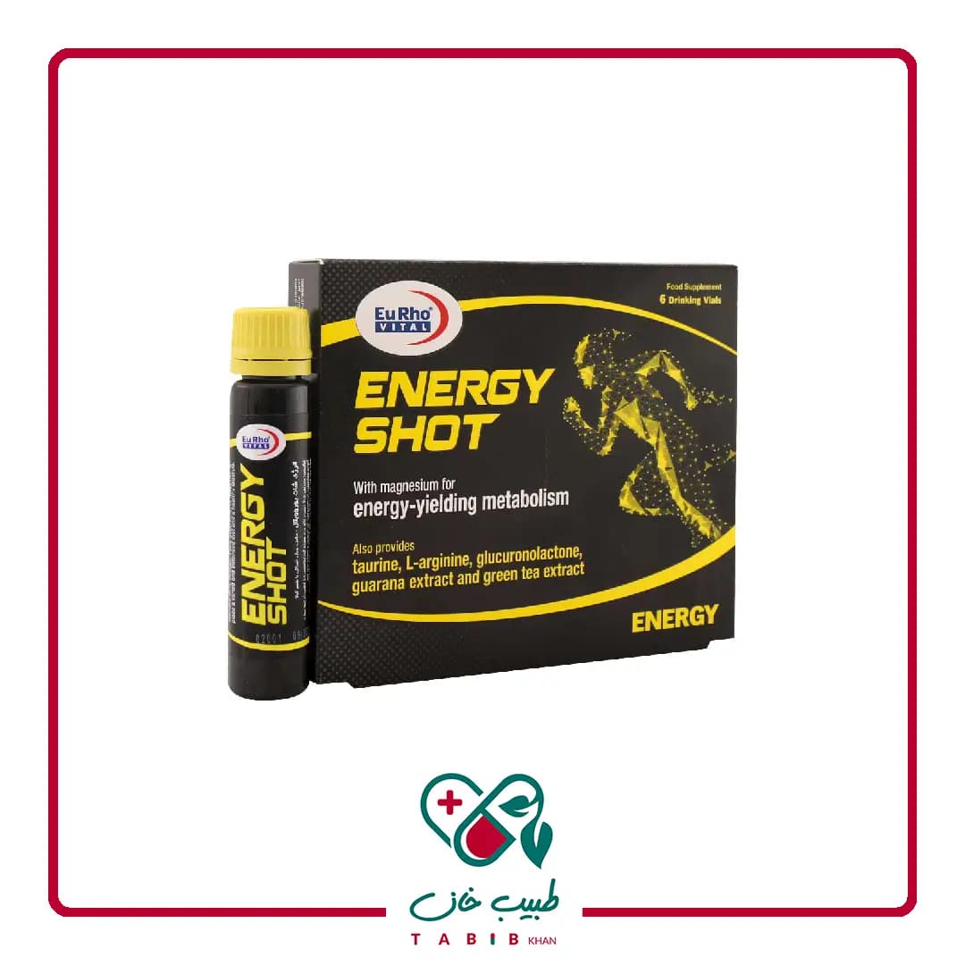 ویال خوراکی انرژی شات یوروویتال 6 عددی/Eurho Vital Energy Shot 6 Drinking Vials