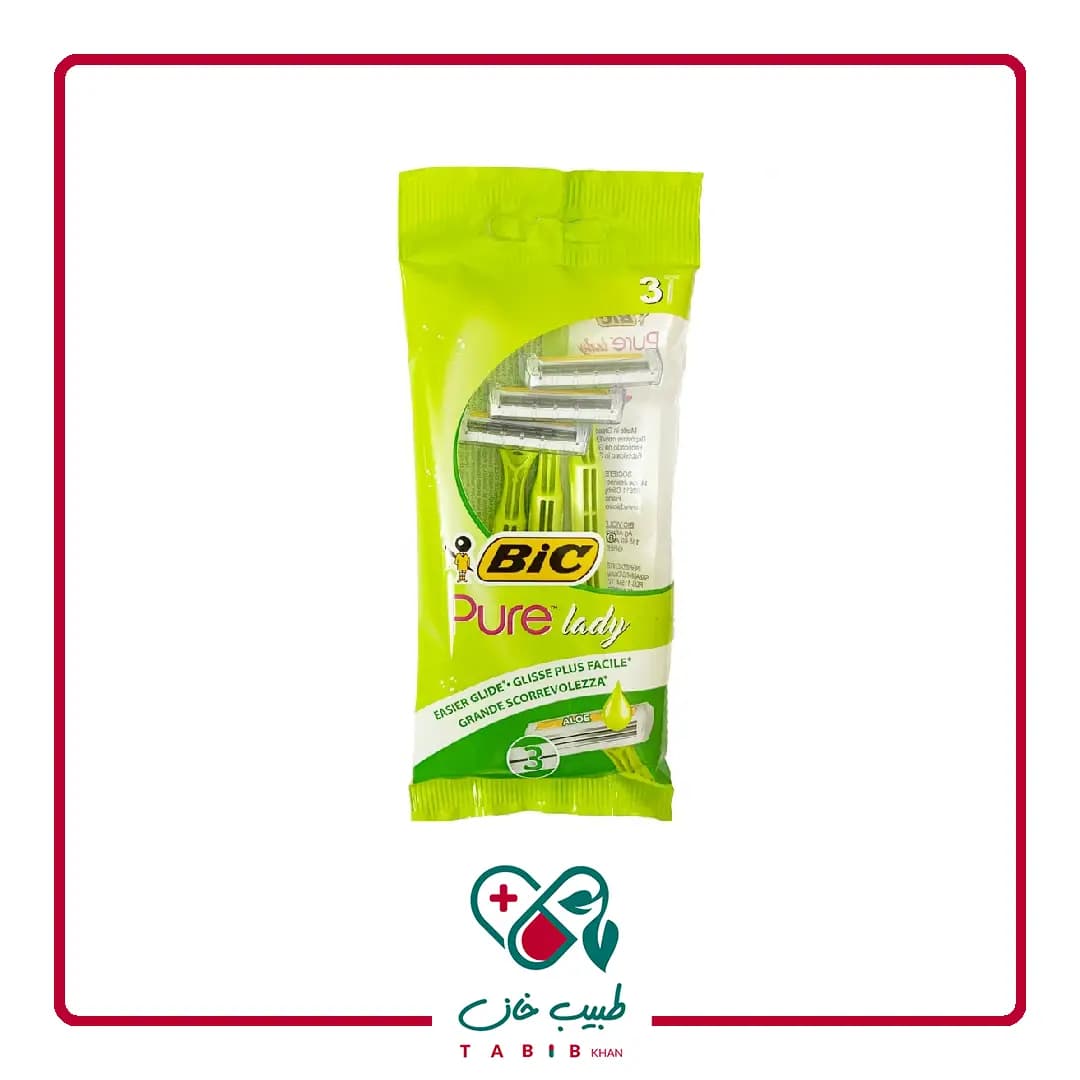 خود تراش سه لبه پیور لیدی 3 عددی/Pure Lady 3 Disposable Blade — تصویر ۲