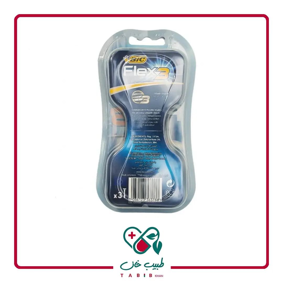 خود تراش 3 عددی بیک مدل فلکس/Bic Flex 3 Blade Pack of 3 — تصویر ۳