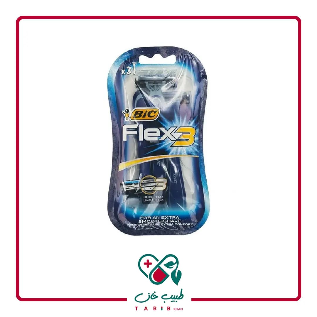 خود تراش 3 عددی بیک مدل فلکس/Bic Flex 3 Blade Pack of 3