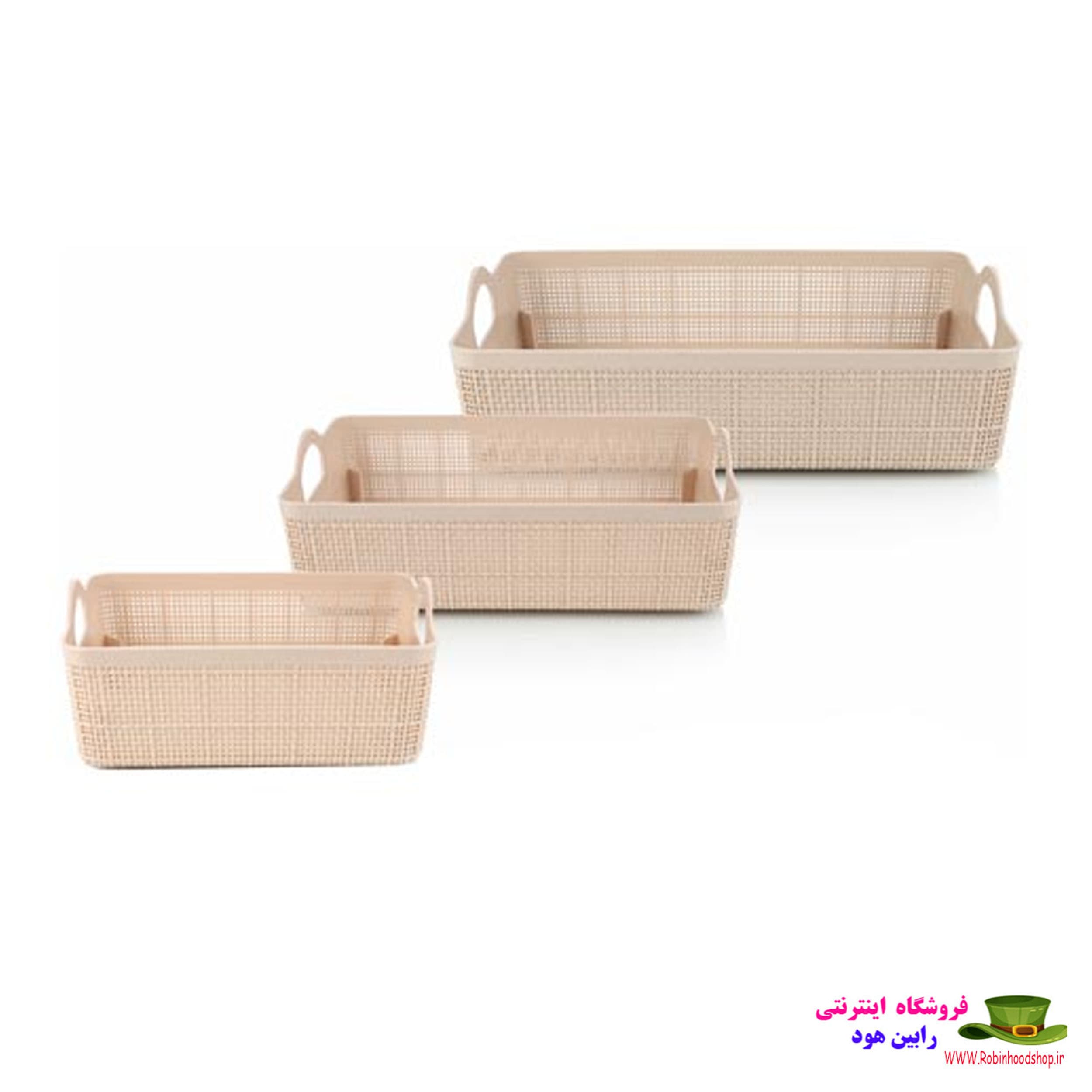 سبد دسته دار طرح میلا هوم کت سایز یک