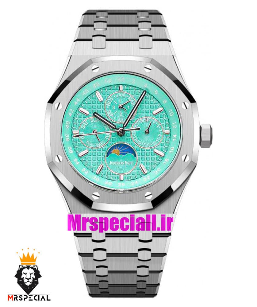 ساعت مردانه اودمار پیگه اتوماتیک فول دیت صفحه تیفانی AUDEMARS PIGUET 01935