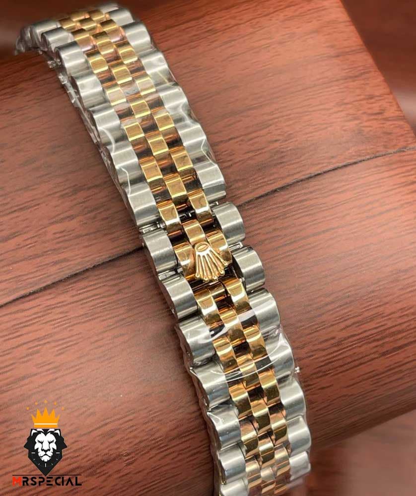 ساعت رولکس زنانه دیت جاست اتوماتیک دورنگ رزگلد صفحه قهوه ای 01896 ROLEX DATEJUST — تصویر ۵