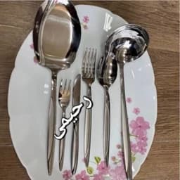 سرویس قاشق و چنگال 30نفره 156 پارچه دهانه فارسی میامی براق نقره ای شیکاگو (( هزینه ارسال درب منزل)) — تصویر ۳