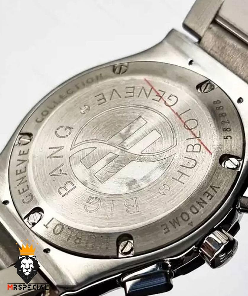 ساعت هابلوت مردانه بند استیل کرنوگراف صفحه مشکی 01770 HUBLOT BIG BANG — تصویر ۵