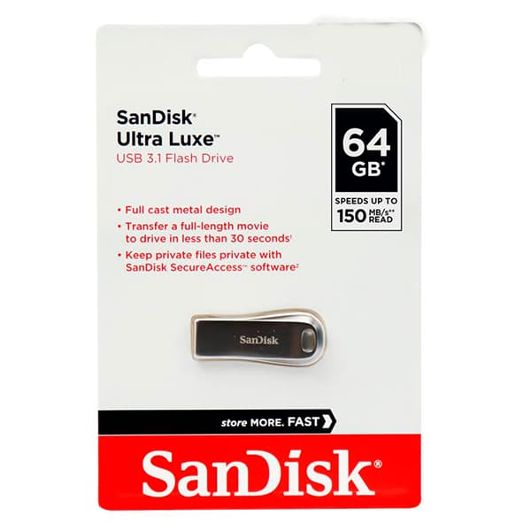 فلش سندیسک مدل ultra lux ظرفیت 64 گیگ USB 3.1 — تصویر ۲