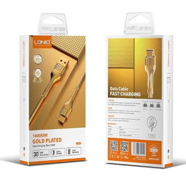کابل تبدیل USB به USB-C الدینیو مدل LS651 — تصویر ۳