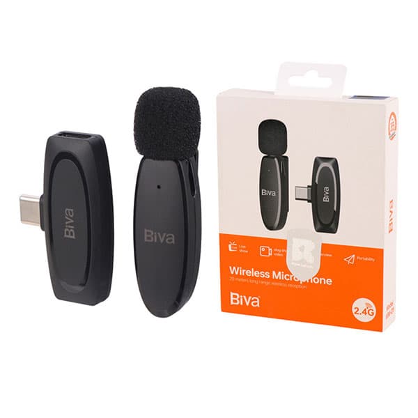 میکروفن یقه ای Type-c بیوا مدل WM-01 — تصویر ۲