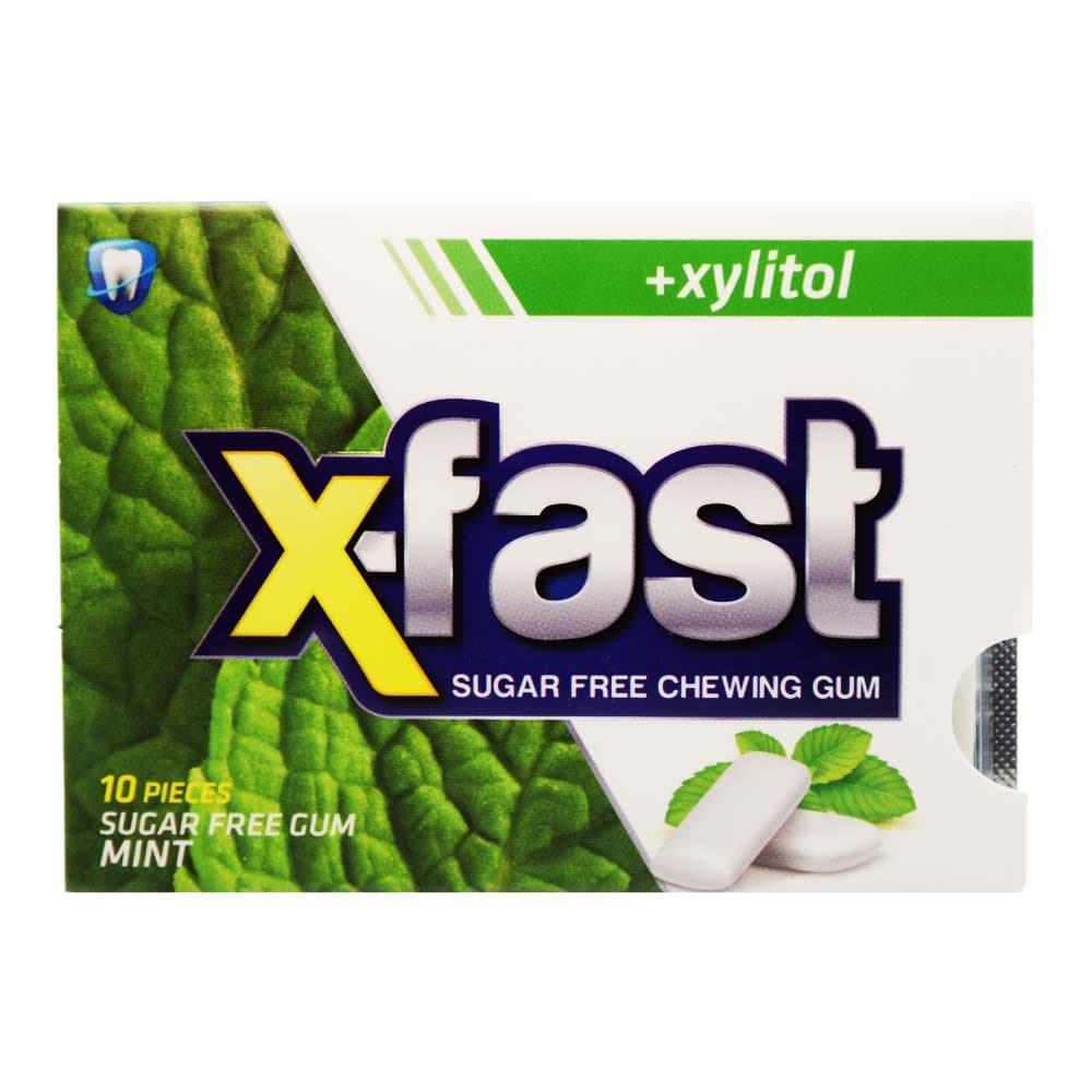 آدامس بدون شکر ایکس فست X-FAST با طعم نعنا بسته 10 عددی