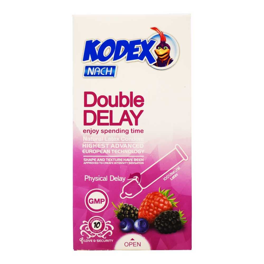 کاندوم کدکس KODEX مدل Double Delay بسته 10 عددی
