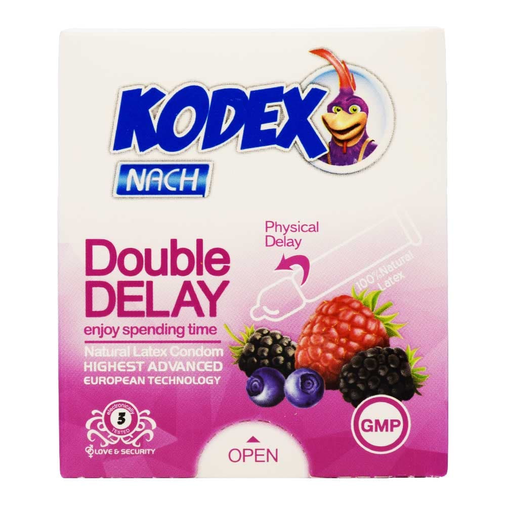 کاندوم کدکس KODEX مدل Double Delay بسته 3 عددی