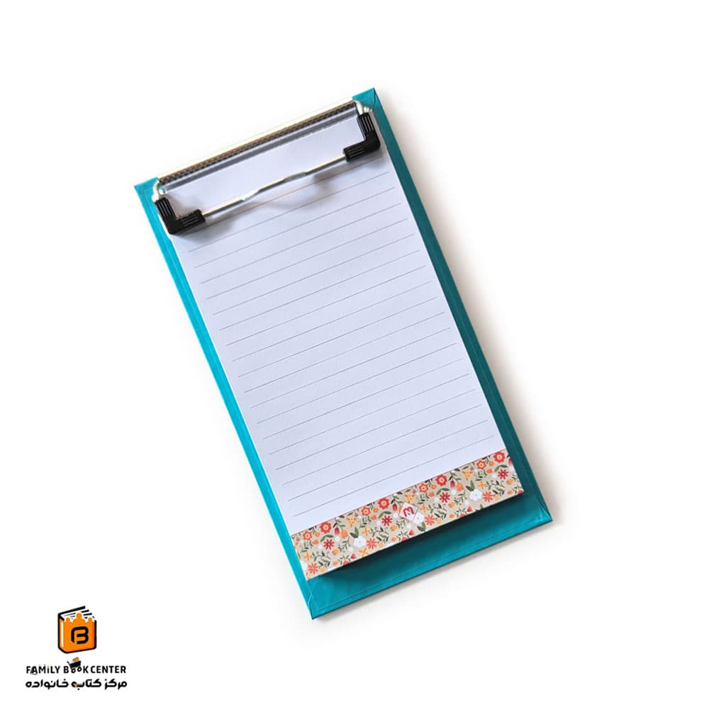 تخته شاسی همراه با کاغذ یادداشت سبز آبی مکث نوت (maxnote)