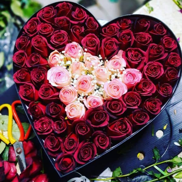 باکس قلبی گل رز کد 2404 | گلفروشی آنلاین مازندران ، گیلان و گلستان ( ارسال گل به محل )