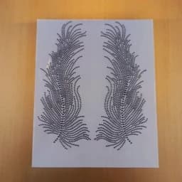 نگین حرارتی طرح پر متوسط . چادر . نگین چادر . مانتو . نگین چسبی — تصویر ۴