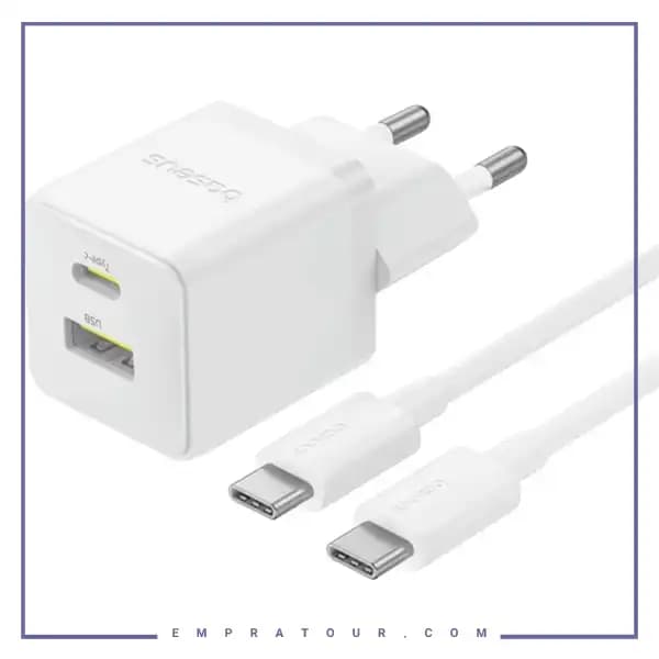 آداپتور شارژ دو پورت 30 وات با کابل CCZC30UE — تصویر ۲