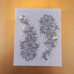 نگین حرارتی طرح گل بنفشه . چادر . نگین چادر . مانتو . نگین چسبی — تصویر ۴
