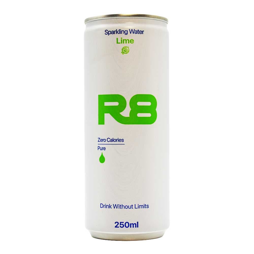 آب گاز دار آر ایت R8 با طعم لیمو حجم 250 میلی لیتر