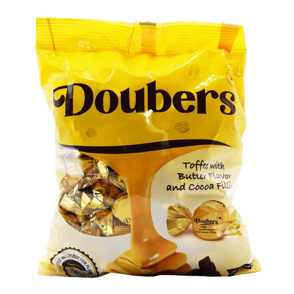 تافی پذیرایی دوبرز DOUBERS با طعم کره و مغز کاکائو بسته 500 گرمی