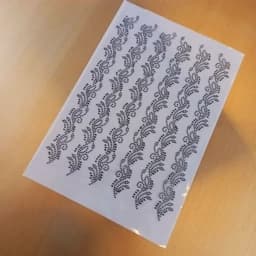 نگین حرارتی طرح گل دنباله دار . چادر . نگین چادر . مانتو . نگین چسبی . جوراب — تصویر ۳