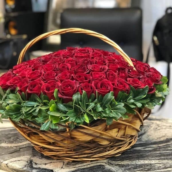سبد گل رز کد 4582 | گلفروشی آنلاین مازندران ، گیلان و گلستان ( ارسال گل به محل )