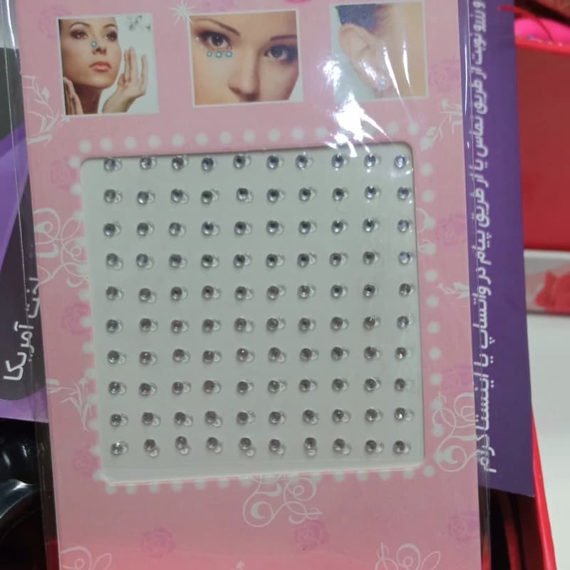 نگین چسبی ،مورد استفاده برای لب ،بینی ،ابرو ،تک رنگ ،بدون ایجاد حساسیت