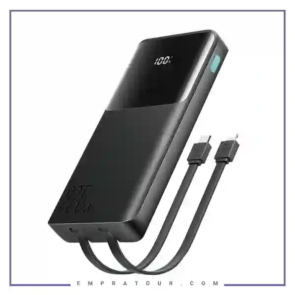 پاور بانک 22.5 وات 10000 با کابل متصل JR-PBF19