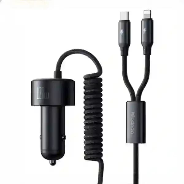 شارژر فندکی 120 وات با دو کابل متصل مک دودو CC-0370 — تصویر ۹