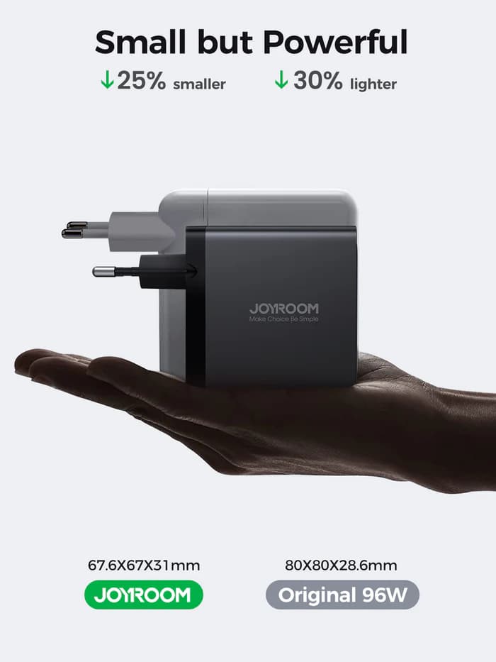 آداپتور شارژ 4 پورت 100 وات با کابل جویروم JR-TCG04 — تصویر ۳
