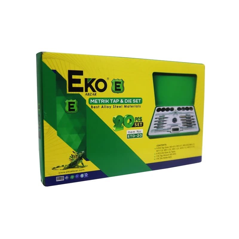 قلاویز و حدیده اکو مدل متریک کد ETD-20 ست 20 عددی — تصویر ۳
