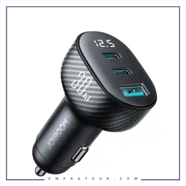 شارژر فندکی 3 پورت 30 وات جویروم JR-CCD04