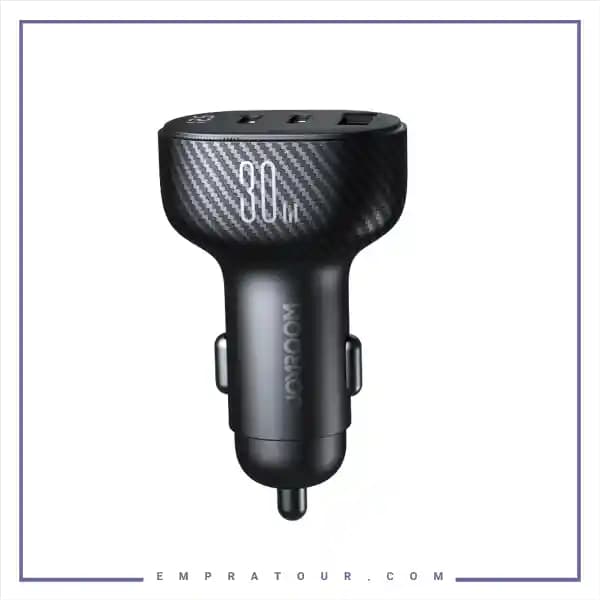 شارژر فندکی 3 پورت 30 وات جویروم JR-CCD04 — تصویر ۳