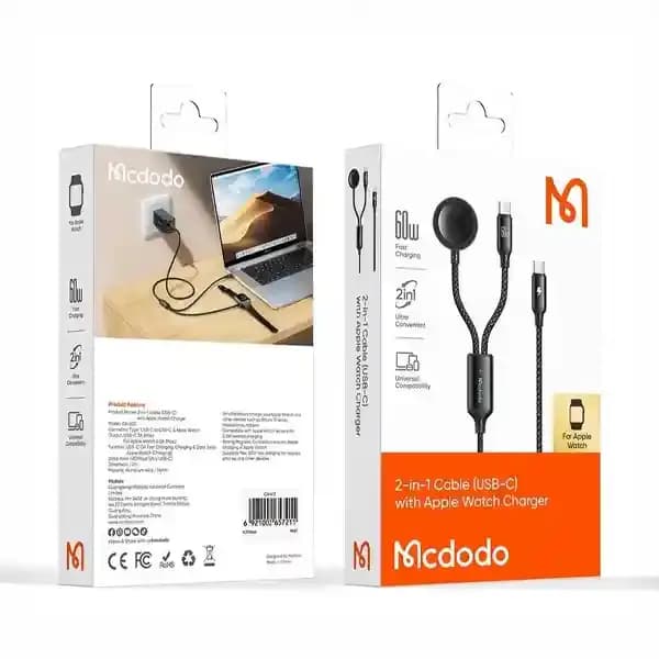 کابل دوسر تایپ سی همراه باشارژر اپل واچ مکدودو CA-2200 — تصویر ۱۲