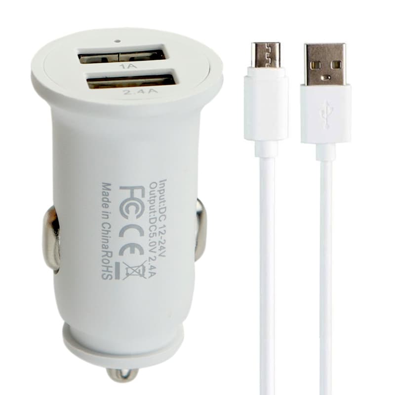 شارژر فندکی Verity C1117 2.4A 12W + کابل میکرو یو اس بی — تصویر ۴