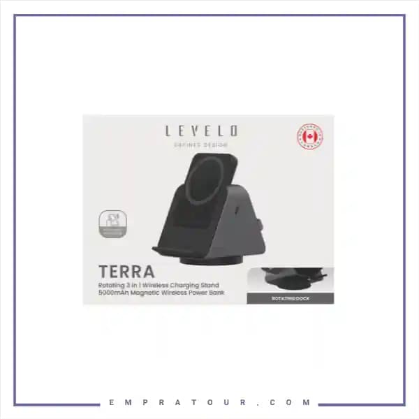 شارژر وایرلس و پاور بانک 5000 سه کاره لولو TERRA — تصویر ۳