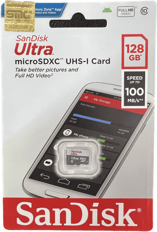 کارت حافظه سندیسک Micro SD مدل A1 ظرفیت 128 گیگ