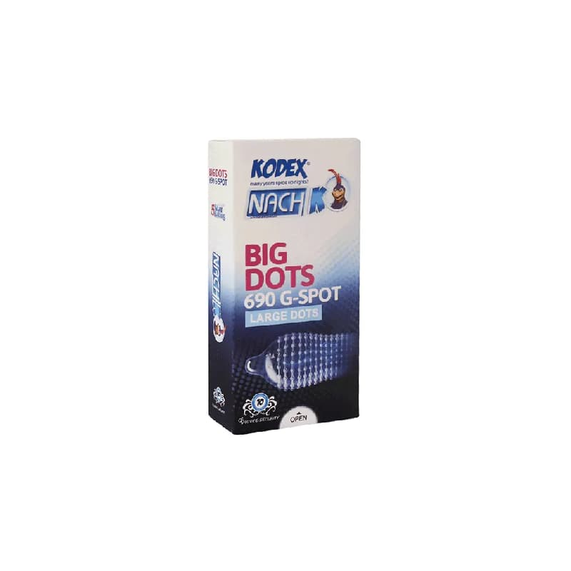 کاندوم ناچ کدکس مدل 690 Big Dots بسته 12 عددی
