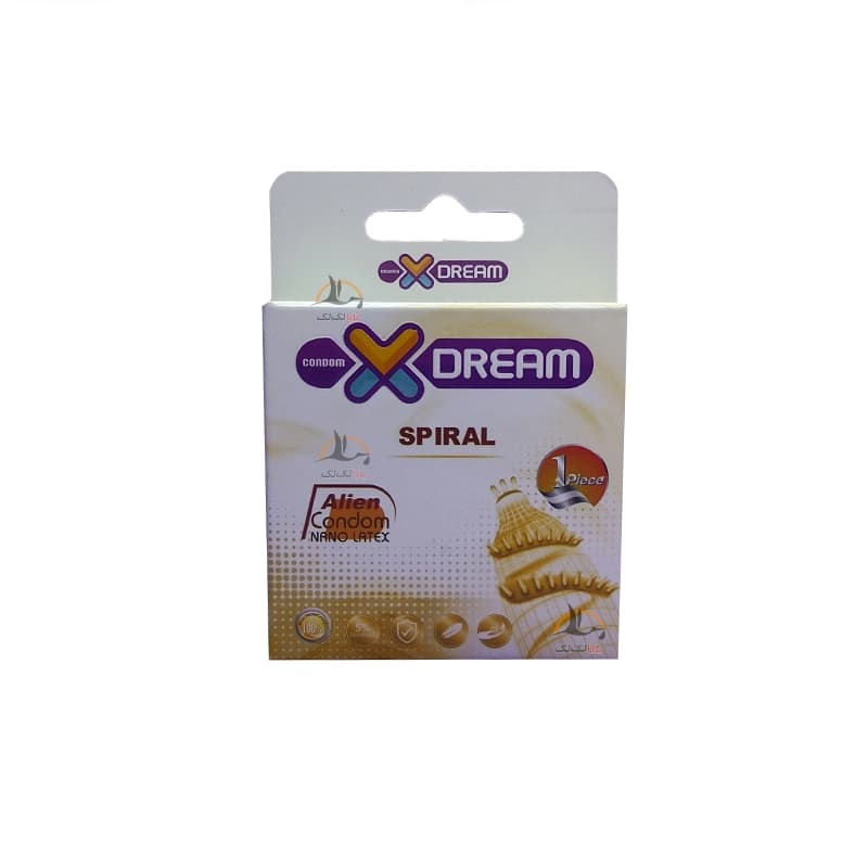 کاندوم فضایی ایکس دریم مدل Spiral بسته 1 عددی