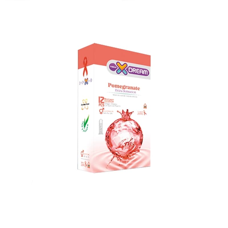 کاندوم ایکس دریم مدل انار بسته 12 عددی