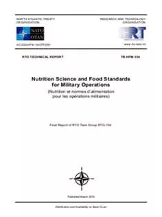 دانلود کتاب Nutrition Science and Food Standards for Military Operations