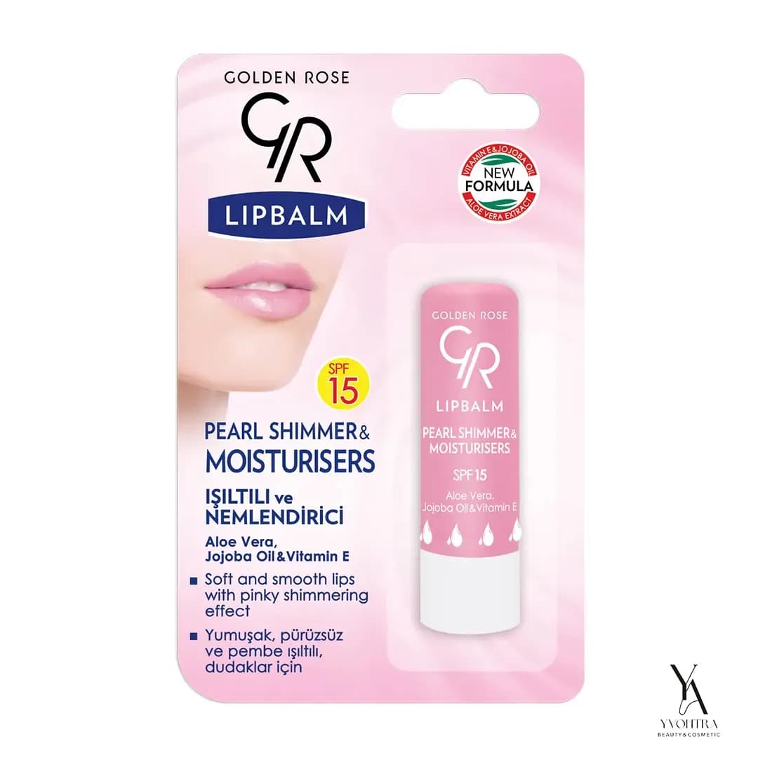بالم لب براق کننده و مرطوب کننده گلدن GOLDEN ROSE رز با SPF15