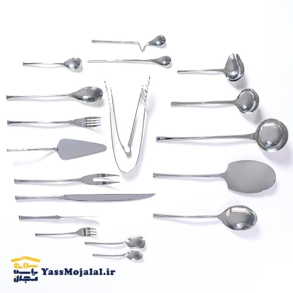 سرویس قاشق چنگال SG نقره ای 30 نفره 143 پارچه