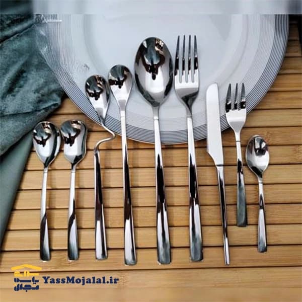 سرویس قاشق چنگال SG نقره ای 30 نفره 143 پارچه — تصویر ۲