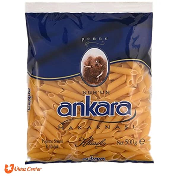 ماکارونی لوله ای آنکارا مدل Penne وزن 500 گرم — تصویر ۲